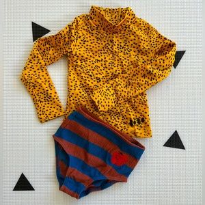 Bobo Choses leopard print rash guard - NWOT